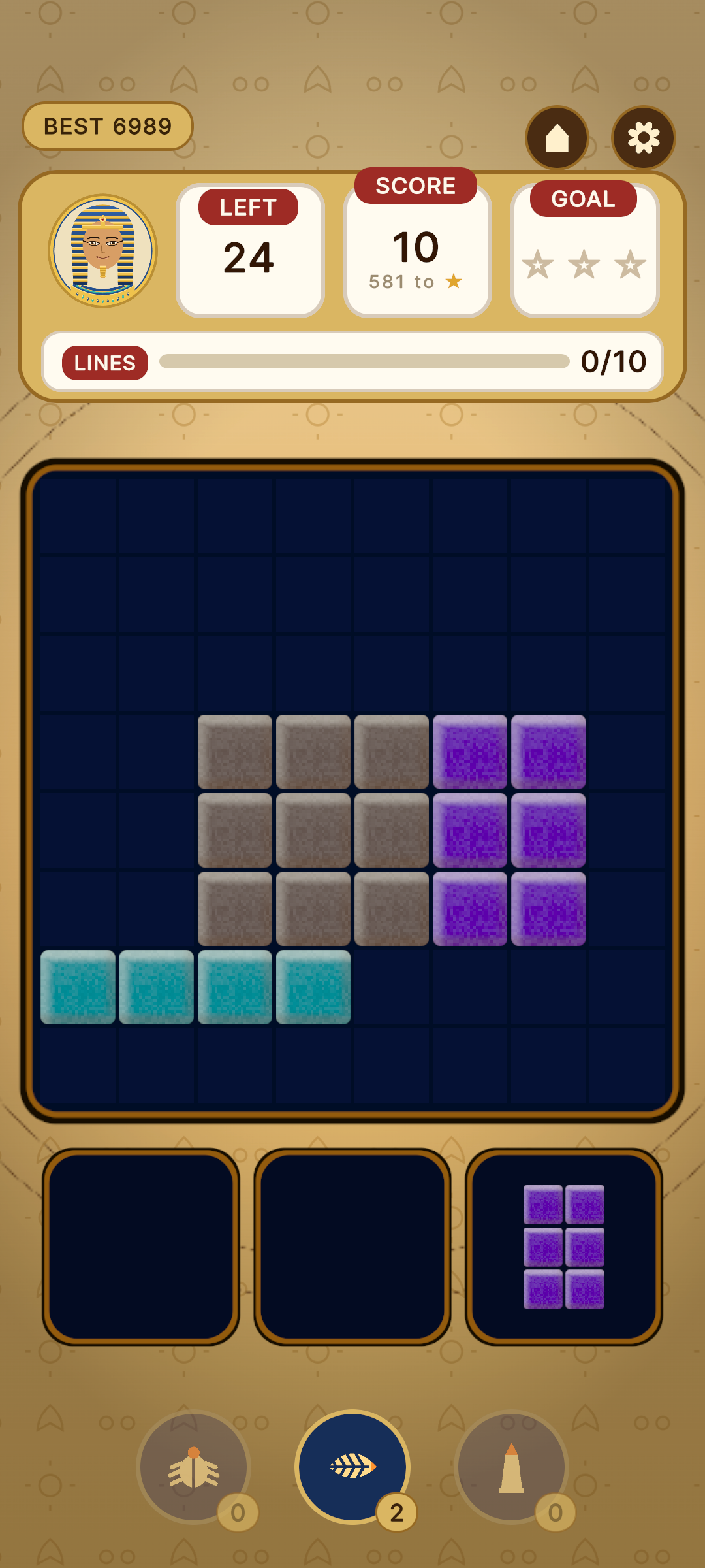 Block-stacking puzzle board